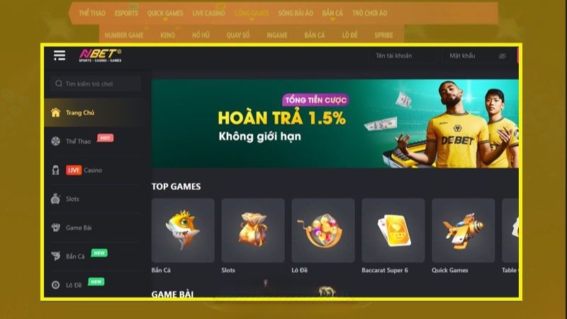 Nbet là một nhà cái lớn hàng đầu có giấy phép hoạt động rõ ràng