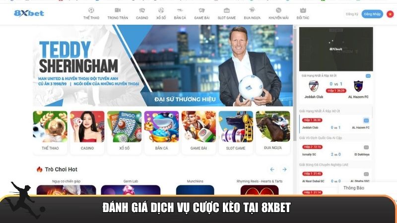 Đánh giá dịch vụ cược kèo tại 8XBET